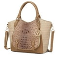 thumbnail image 1 of MKF Collection Jacqueline Signature Women Satchel Bag, Handbag Purse by Mia K - Beige, 1 of 9