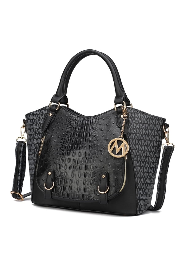 Jacqueline Signature Women Satchel Bag, Handbag Purse by Mia K - Black