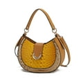 thumbnail image 1 of MKF Collection Jain Women Half Moon Shoulder Bag Croc-Embossed Versatile by Mia K - Yellow, 1 of 7