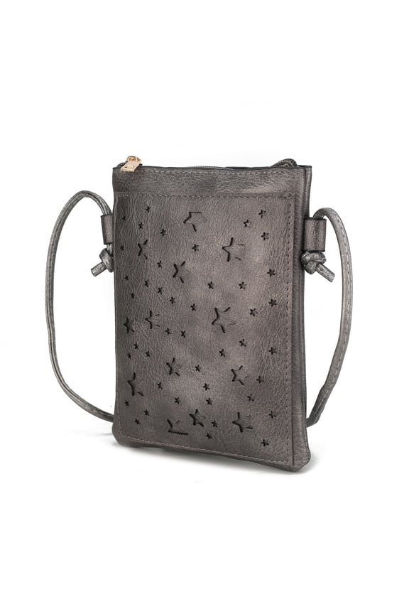 Jana Star Women's Crossbody Bag Vegan Leather Handbag by Mia K. - Blue