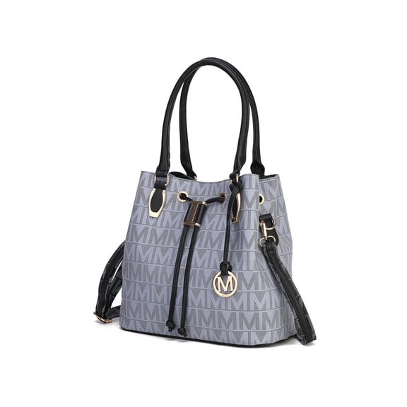 MKF Collection Jane Women's Shoulder Bag, Vegan Leather Hobo Bag Bucket Bag Handbag Purse by Mia K. - Gray