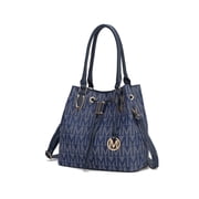 MKF Collection Jane Women's Shoulder Bag, Vegan Leather Hobo Bag Bucket Bag Handbag Purse by Mia K. - Navy