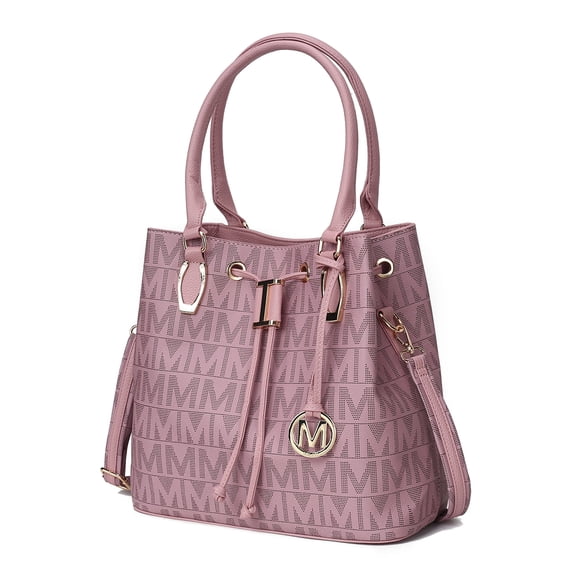 MKF Collection Jane Women's Shoulder Bag, Vegan Leather Hobo Bag Bucket Bag Handbag Purse by Mia K. - Purple