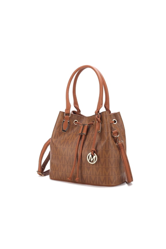 Jane Women's Shoulder Bag, Vegan Leather Hobo Bag Bucket Bag Handbag Purse by Mia K. - Tan