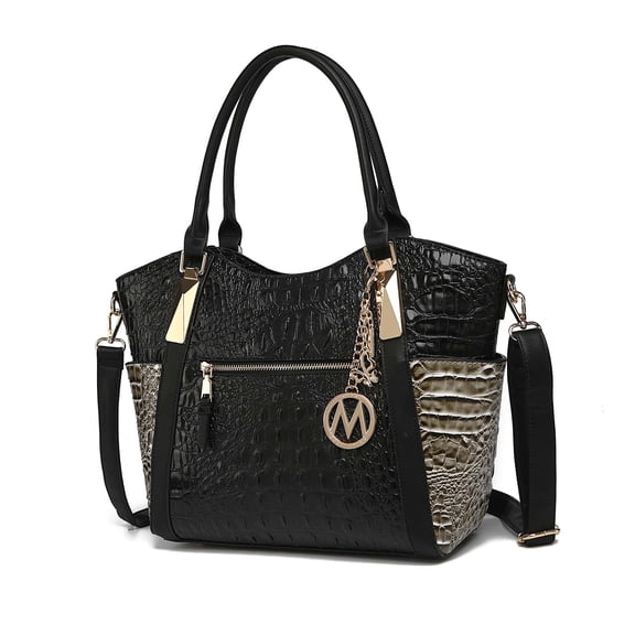MKF Collection Janise Women's Tote Bag, Crocodile embossed Shoulder Bag Handbag Purse by Mia K