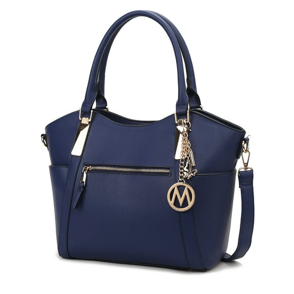 MKF Collection Janise Women's Tote Bag,Solid Shoulder Bag Handbag Purse by Mia K - Navy