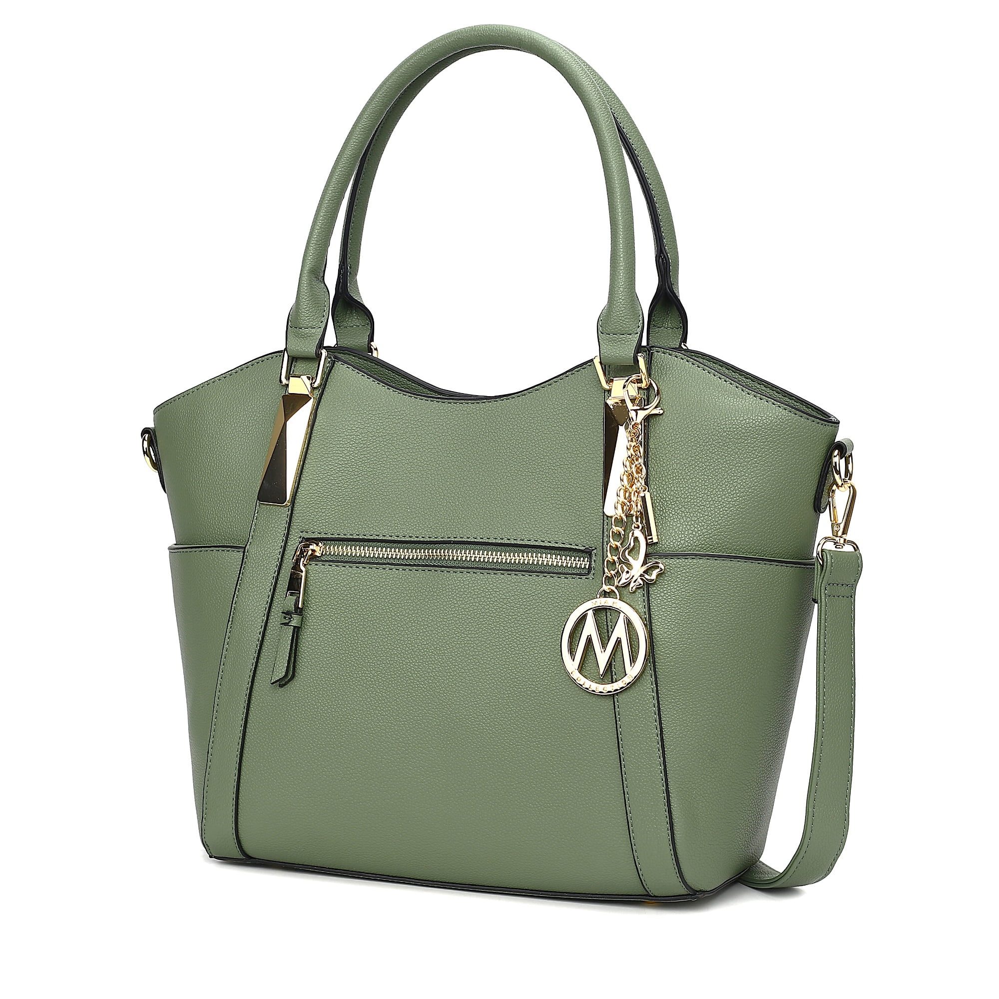 MKF Collection Janise Women's Tote Bag,Solid Shoulder Bag Handbag Purse by Mia K - Sage