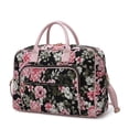 thumbnail image 1 of MKF Collection Jayla Cotton Botanical Women's Duffle Bag, Sleek Weekender Purse Handbag by Mia K - Black, 1 of 10