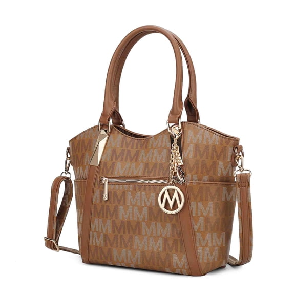 MKF Collection Jeneece Women's Tote Bag, Signature Vegan Leather Shoulder Bag Handbag Purse by Mia K - Tan
