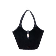 MKF Collection Hobo Bag for Women, Joyce Flared Suede Finish Tote, Shoulder Bag Handbag Purse Now J OMOR by Mia