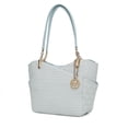 thumbnail image 1 of MKF Collection Jules Vegan Leather Women's Tote Bag, Functional Stylish Shopper Purse Handbag by Mia K - Light Blue, 1 of 9
