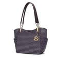 thumbnail image 1 of MKF Collection Jules Vegan Leather Women's Tote Bag, Functional Stylish Shopper Purse Handbag by Mia K - Purple, 1 of 9