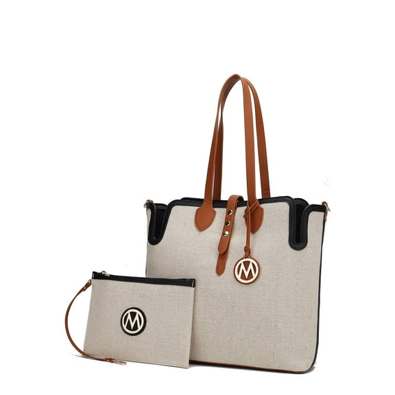 MKF Collection Juliana Women's Tote Bag With Wristlet,Vegan Leather Shoulder Bag Handbag Purses 2pcs by Mia K