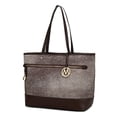 thumbnail image 1 of MKF Collection Juno Tote Bag for Women, Vegan Leather Top Handle Shoulder Bag Work Handbag By Mia K - Coffee Brown, 1 of 7