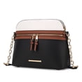 thumbnail image 1 of MKF Collection Karelyn Vegan Leather Women's Crossbody Bag, Trendy Messenger Pouch Purse Handbag by Mia K - Black Cognac, 1 of 8