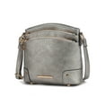 thumbnail image 1 of MKF Collection Kenya Crossbody Shoulder Women’s Bag Stylish Vegan Leather with Gold-Tone Accents by Mia K. - Pewter, 1 of 7