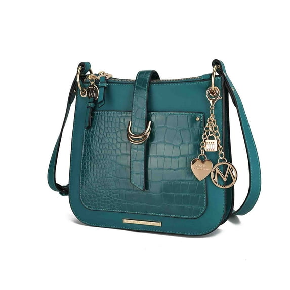 MKF Collection Kiltienne Women's Crossbody Bag, Vegan Leather Shoulder Bag Handbag by Mia K. - Teal