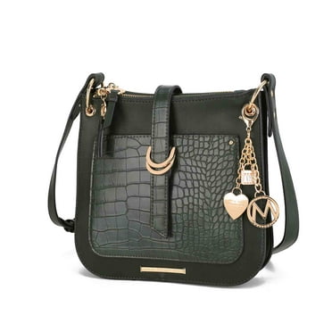 MKF Collection Kiltienne Women's Crossbody Bag, Vegan Leather Shoulder Bag Handbag by Mia K. - Forest Green