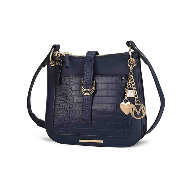 MKF Collection Kiltienne Women's Crossbody Bag, Vegan Leather Shoulder Bag Handbag by Mia K. - Navy