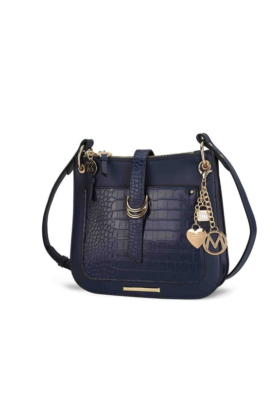 Kiltienne Women's Crossbody Bag, Vegan Leather Shoulder Bag Handbag by Mia K. - Navy