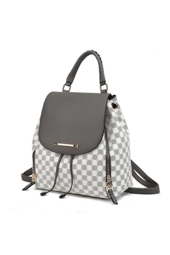 Kimberly Vegan Leather Women's Backpack, Elegant Bookbag Purse Handbag by Mia K - Charcoal Gray