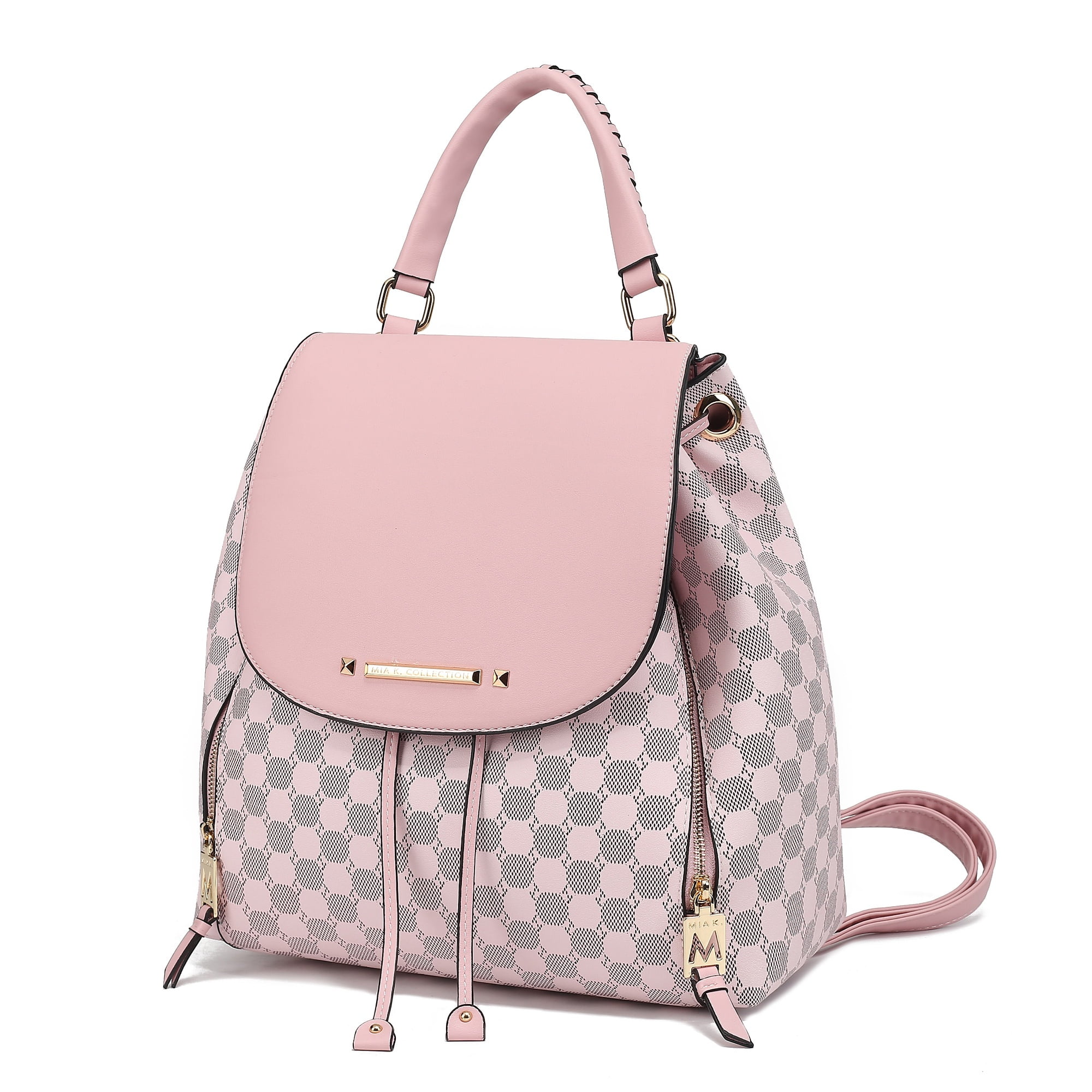 Mkf Collection Kimberly Vegan Leather Backpack Purse In Blush/Charcoal VANSARTO-Backpack-Purse-Women-  main image 2