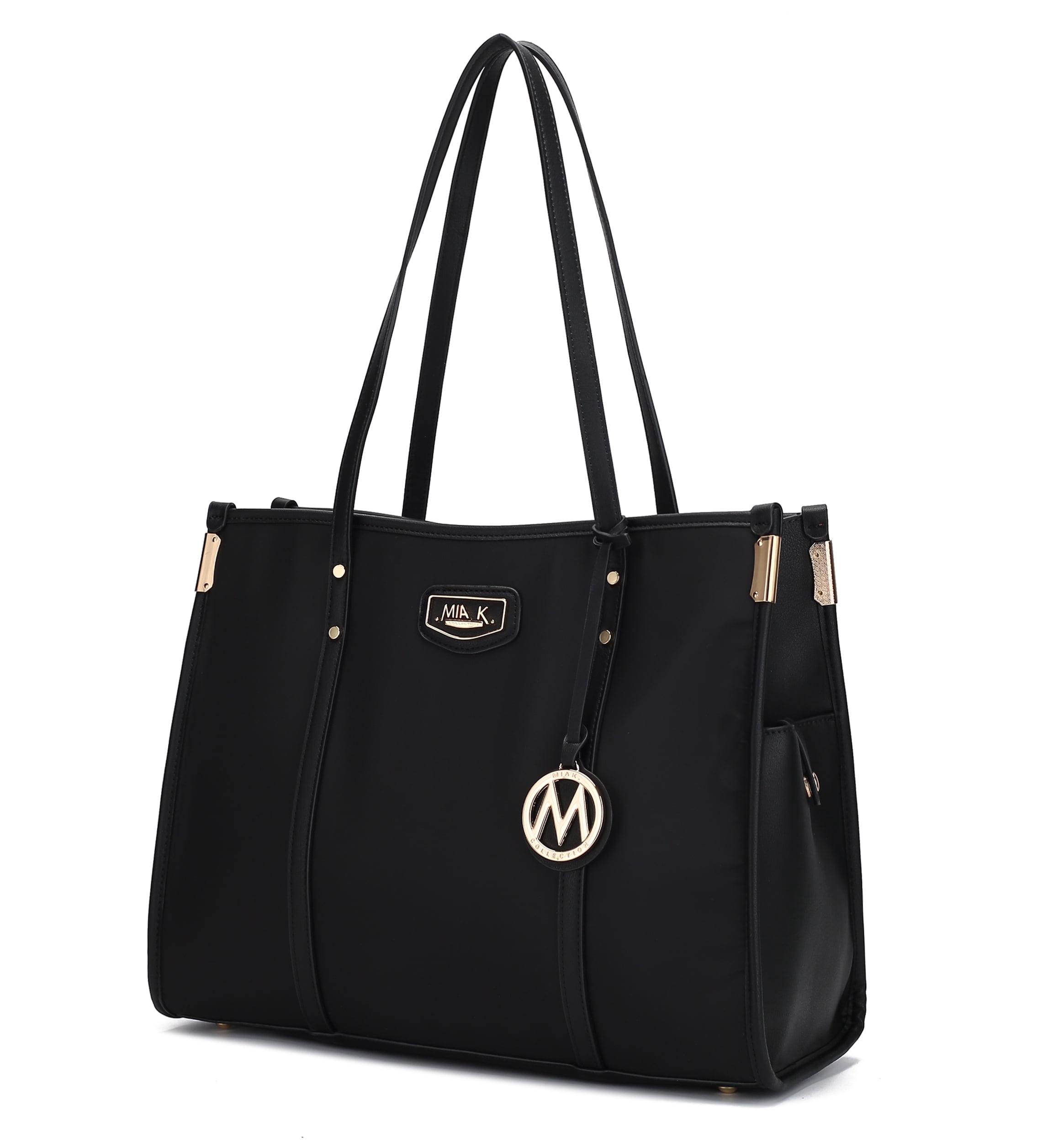 MKF Collection Kindred Tote Bag Women’s Oversize Handbag Large Size, Vegan Leather by Mia K- Black-Black