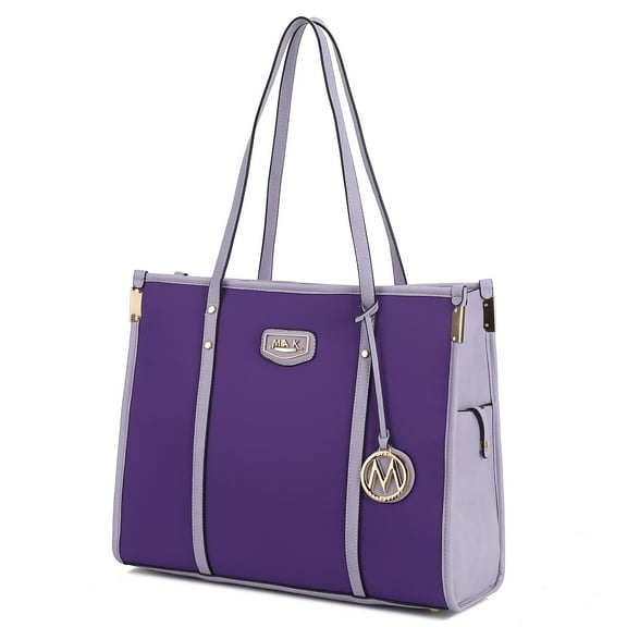 MKF Collection Kindred Tote Bag Women’s Oversize Handbag Large Size, Vegan Leather by Mia K- Purple-Lavender