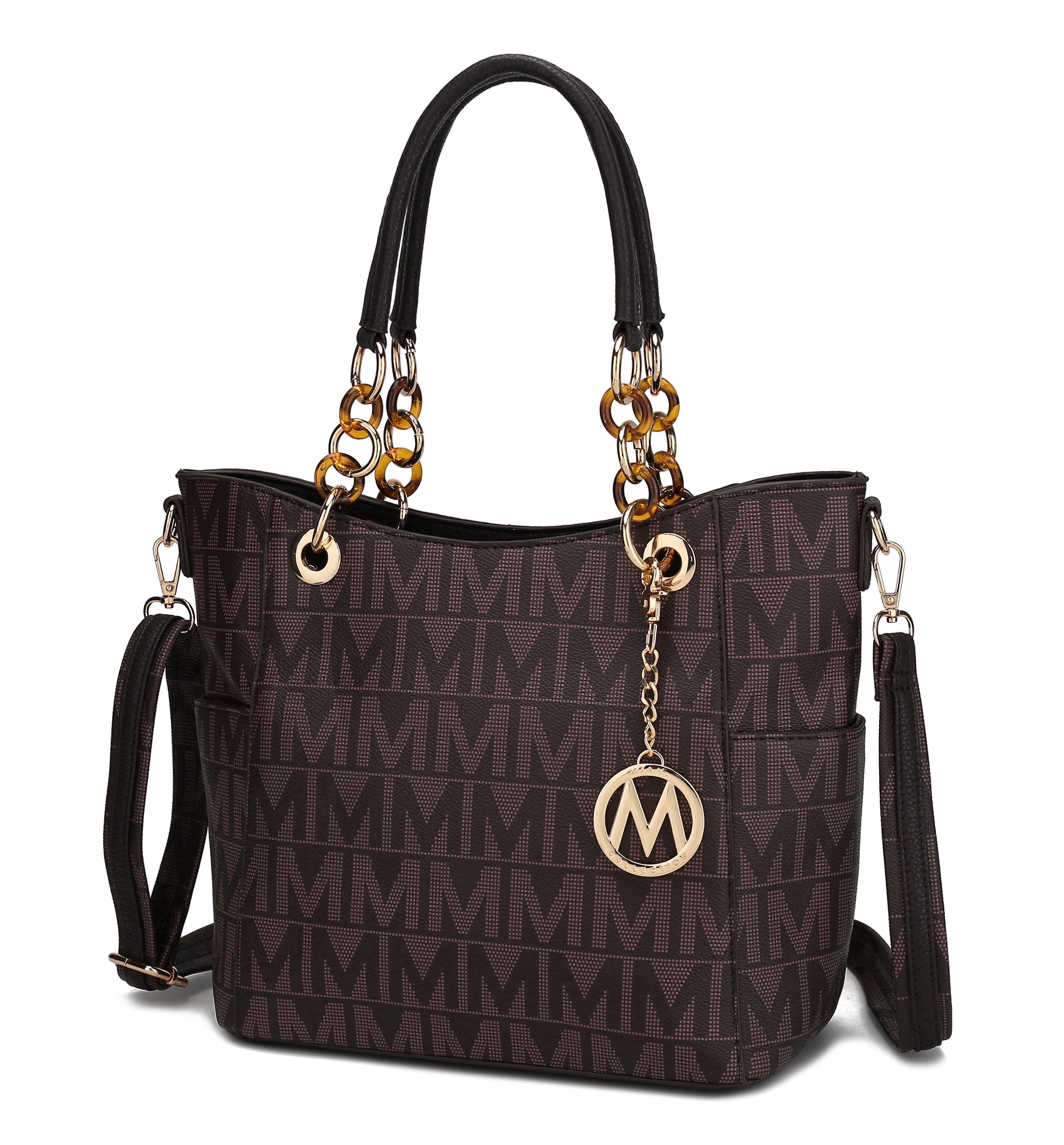 MKF Collection Kissaten Shoulder Bag for Women, Vegan Leather Handbag Purse Top-Handle Crossbody Bag Tote Bag by Mia K