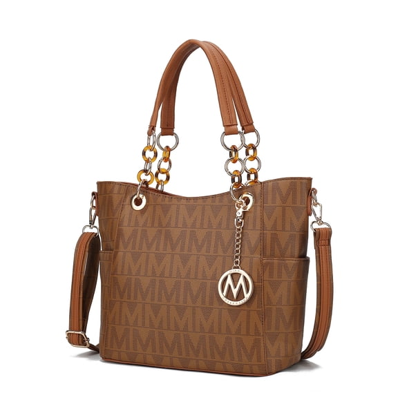 MKF Collection Kissaten Shoulder Bag for Women, Vegan Leather Handbag Purse Top-Handle Crossbody Bag Tote Bag by Mia K