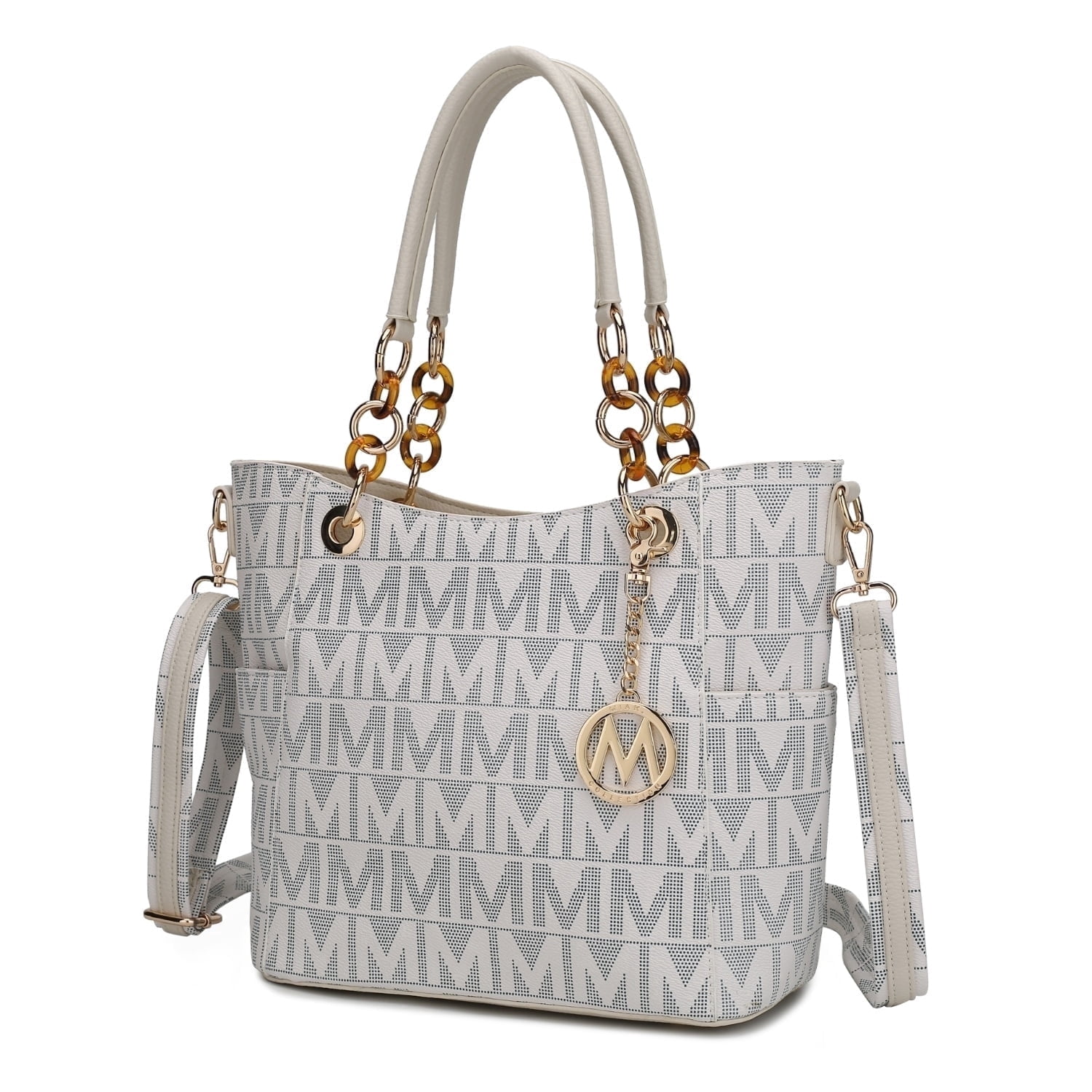 MKF Collection Kissaten Shoulder Bag for Women, Vegan Leather Handbag Purse Top-Handle Crossbody Bag Tote Bag by Mia K