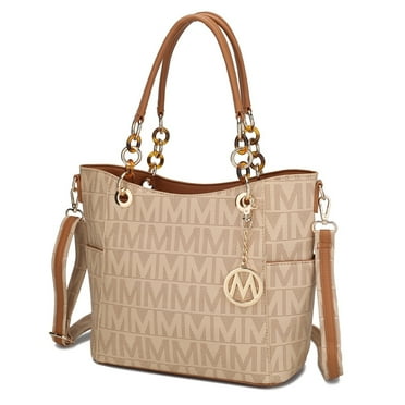 MKF Collection Kissaten Milan Multi-Functional Tote Handbag Faux Leather 13.5"