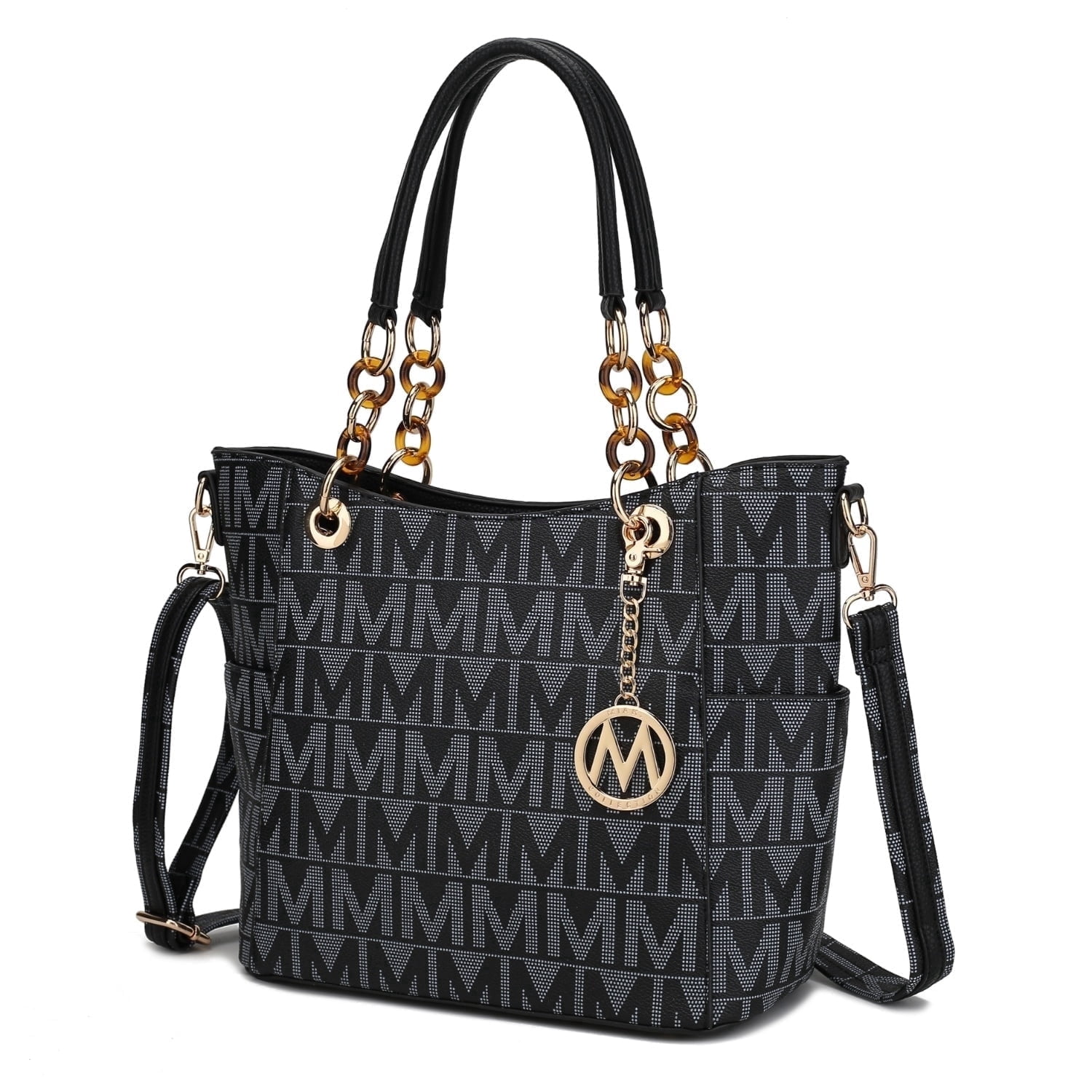 MKF Collection Kissaten Shoulder Bag for Women, Vegan Leather Handbag Purse Top-Handle Crossbody Bag Tote Bag by Mia K