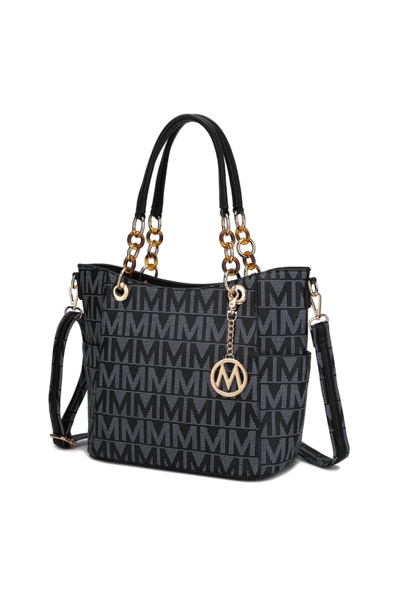 Kissaten Shoulder Bag for Women, Vegan Leather Handbag Purse Top-Handle Crossbody Bag Tote Bag by Mia K