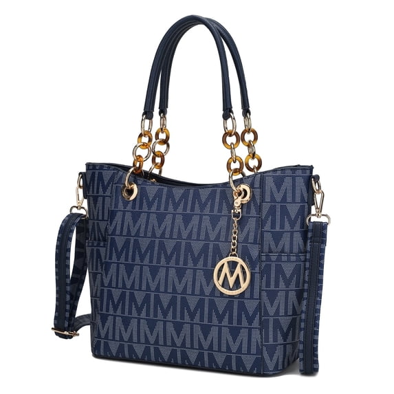 MKF Collection Kissaten Shoulder Bag for Women, Vegan Leather Handbag Purse Top-Handle Crossbody Bag Tote Bag by Mia K