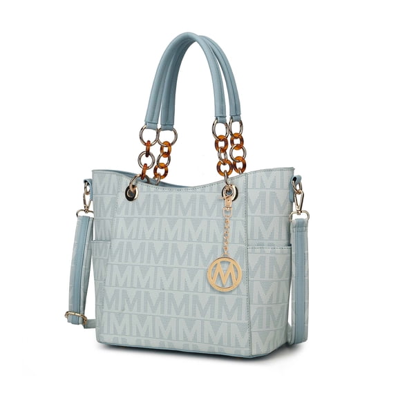 MKF Collection Kissaten Shoulder Bag for Women, Vegan Leather Handbag Purse Top-Handle Crossbody Bag Tote Bag by Mia K