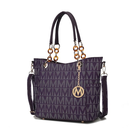 MKF Collection Kissaten Shoulder Bag for Women, Vegan Leather Handbag Purse Top-Handle Crossbody Bag Tote Bag by Mia K