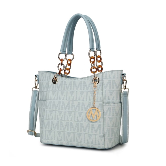 MKF Collection Kissaten Shoulder Bag for Women, Vegan Leather Handbag Purse Top-Handle Crossbody Bag Tote Bag by Mia K