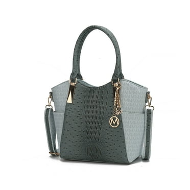 MKF Collection Kristal Women's Tote Bag Signature Vegan Leather Handbag Purse by Mia K - Light Blue