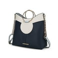 thumbnail image 1 of MKF Collection Kylie Women's Top Handle Vegan Leather Satchel Crossbody Handbag by Mia K. - Navy, 1 of 7
