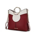 thumbnail image 1 of MKF Collection Kylie Women's Top Handle Vegan Leather Satchel Crossbody Handbag by Mia K. - Wine, 1 of 7