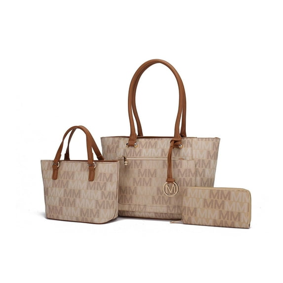 MKF Collection Lady Women’s Tote Bag, Small Tote with Wallet, Signature Vegan Leather Handbag Set by Mia K.