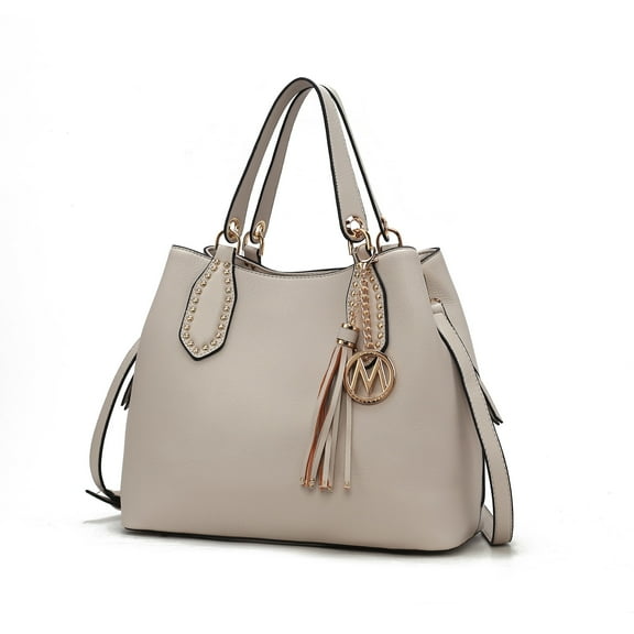 MKF Collection Lana Vegan Leather Women's Hobo Bag, Trendy Shoulder Purse Handbag by Mia K - Beige
