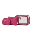 thumbnail image 1 of MKF Collection Laura Women's Cosmetic Punch 10 Pcs Sets, Small Travel Makeup Bag by Mia k. - Fuchsia, 1 of 8