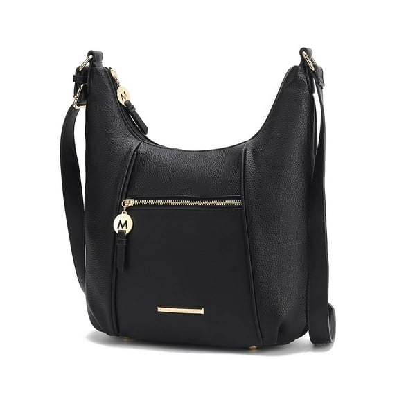MKF Collection Lavinia Vegan Leather Women's Shoulder Bag, Classy Crossbody Purse Handbag by Mia K - Black