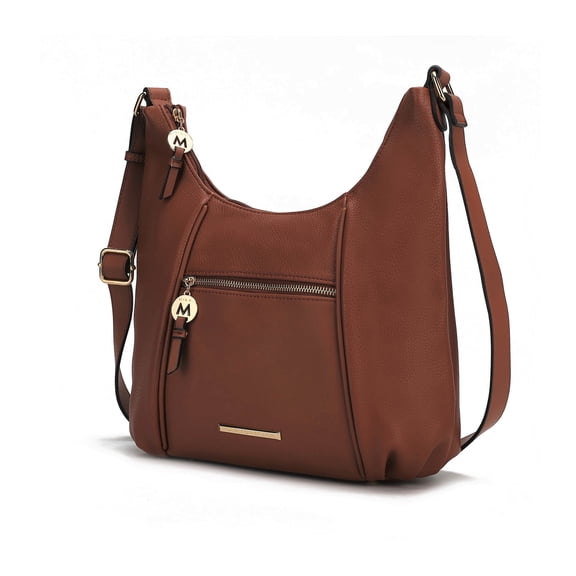 MKF Collection Lavinia Vegan Leather Women's Shoulder Bag, Classy Crossbody Purse Handbag by Mia K - Brown