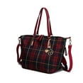 thumbnail image 1 of MKF Collection Layla Women's Tote bag, Plaid Convertible Backpack by Mia K - Navy Fuchsia, 1 of 8