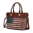 thumbnail image 1 of MKF Collection Lilian Vegan Leather Women's Flag Tote by Mia K. - Tan, 1 of 10