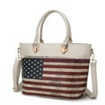 thumbnail image 1 of MKF Collection Lilian Womens Tote bag Vegan Leather Shoulder bag USA Flag handbags Beige Purse by Mia K, 1 of 7