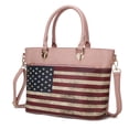 thumbnail image 1 of MKF Collection Lilian Womens Tote bag Vegan Leather Shoulder bag USA Flag handbags Pink Purse by Mia K, 1 of 7